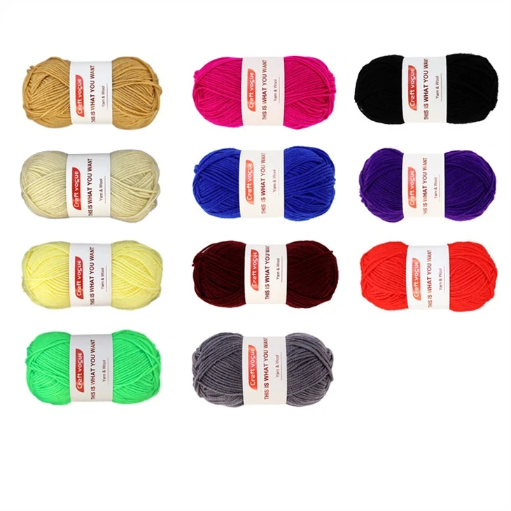 Worsted Weight Cotton Acrylic Blend Yarn