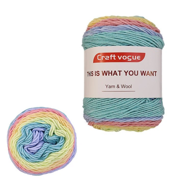Rainbow Colored Cotton Yarn