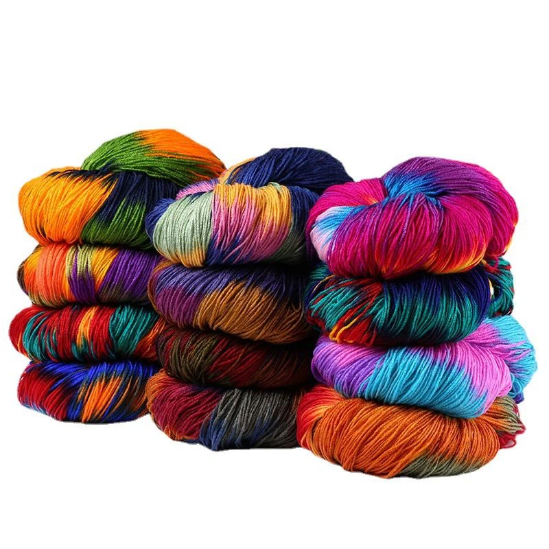 Acrylic Yarn With Coarse Dyeing Sections