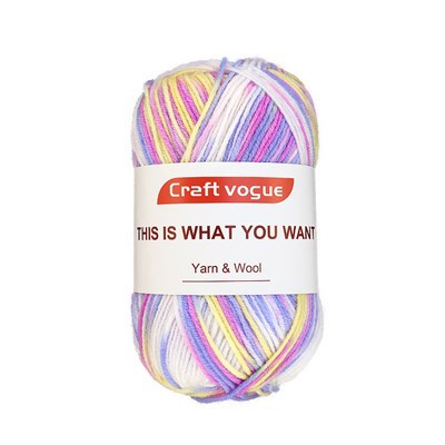 Soft Acrylic Yarn For Crocheting in Rainbow Colors