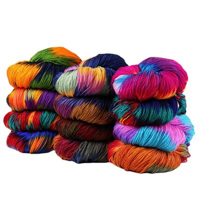Acrylic Yarn With Coarse Dyeing Sections